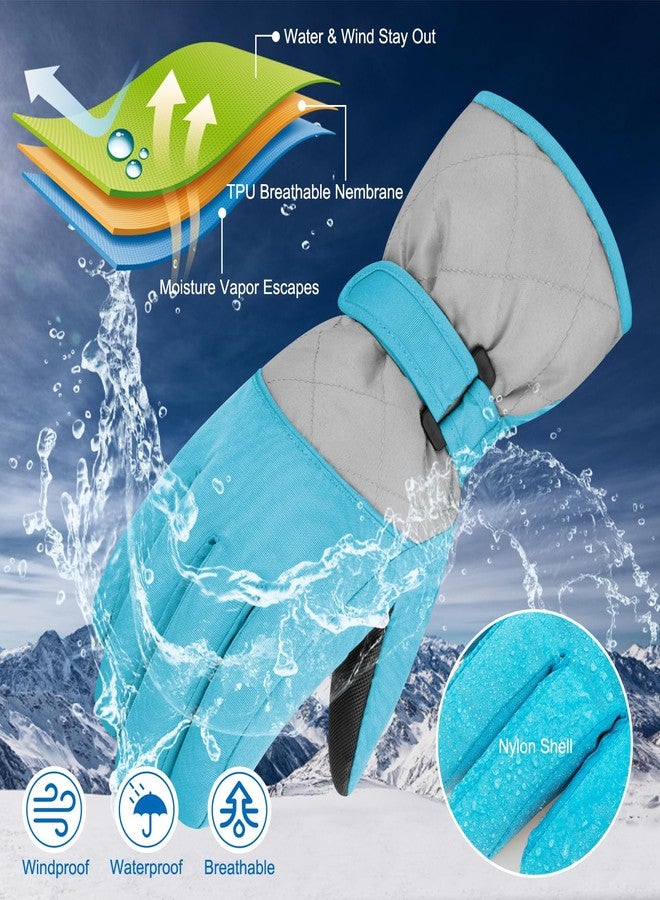DARCHEN 3-12 Kids Snow Gloves Boys Winter Waterproof Ski Snowboarding Insulated Warm Windproof Cold Weather Sports Age Girls Years Olds - Image 2
