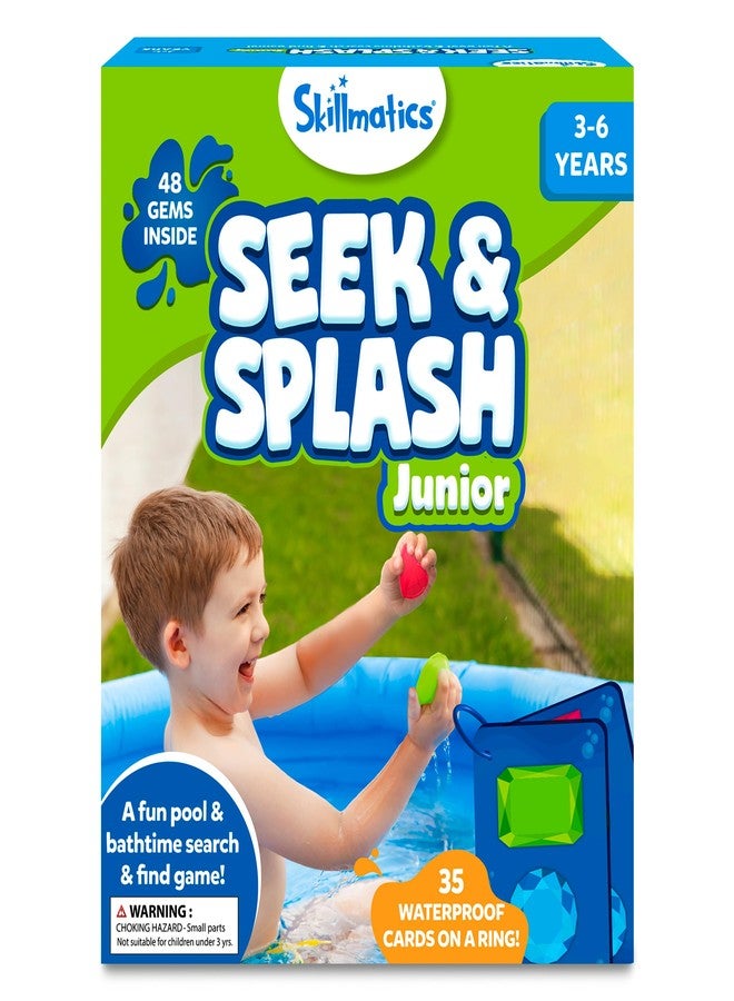 Skillmatics Pool Toys - Seek & Splash, Preschool Search & Find Water Game, Swimming Pool & Bathtime Toy for Kids, Summer Fun & Gifts for Boys & Girls Ages 3, 4, 5, 6, Includes 48 Colorful Gems - Image 1