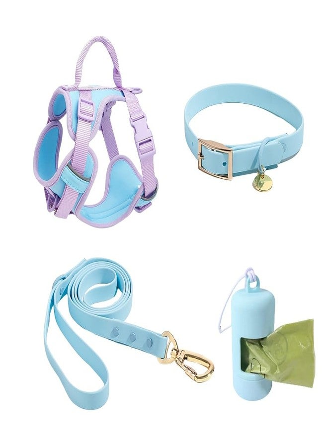 PAWXPRESS 4-in-1 Adjustable Dog Harness with Leash - No-Pull Pet Vest, Training Harness, Dog Collar & Leash Set - Lightweight & Comfortable (Blue-Purple, L) - Image 1