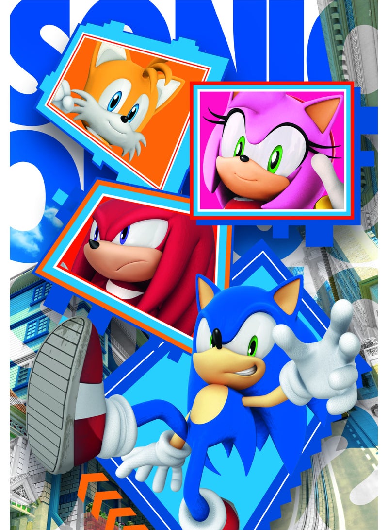 Clementoni Puzzle Sonic with Friends 104-Pieces | Jigsaw Puzzle | Children's Puzzle | Preschool Learning Toys | Develops Problem Solving Skills | Made in Italy - Image 2