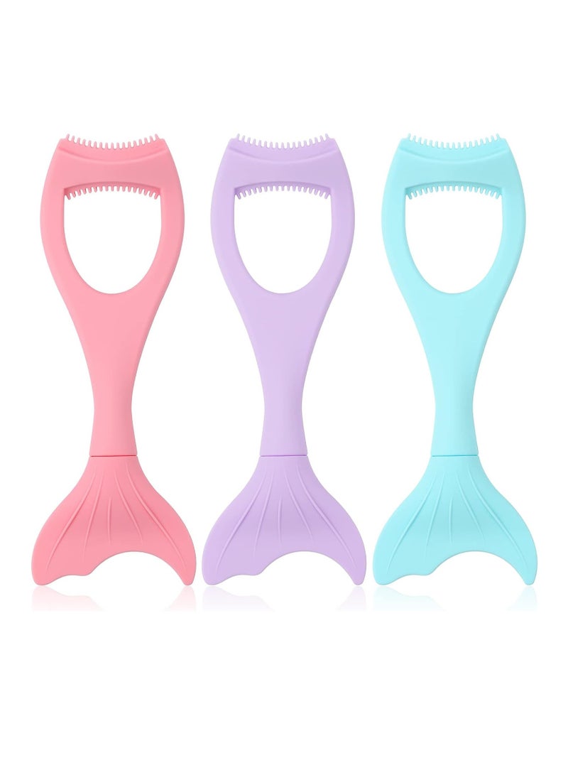 Mascara Guard, Silicone Mermaid Mascara Shield Applicator, Eyelash Comb Cosmetic Tool, Reusable Makeup Eyelash Tool, Detachable 3 Pcs - Image 1