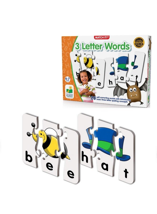 The Learning Journey: Match It! - 3 Letter Words -Spelling Puzzles for Kids Ages 3-5, Learn to Read With Preschool Learning Materials and Learning Games - Award Winning Educational Toys - Image 1