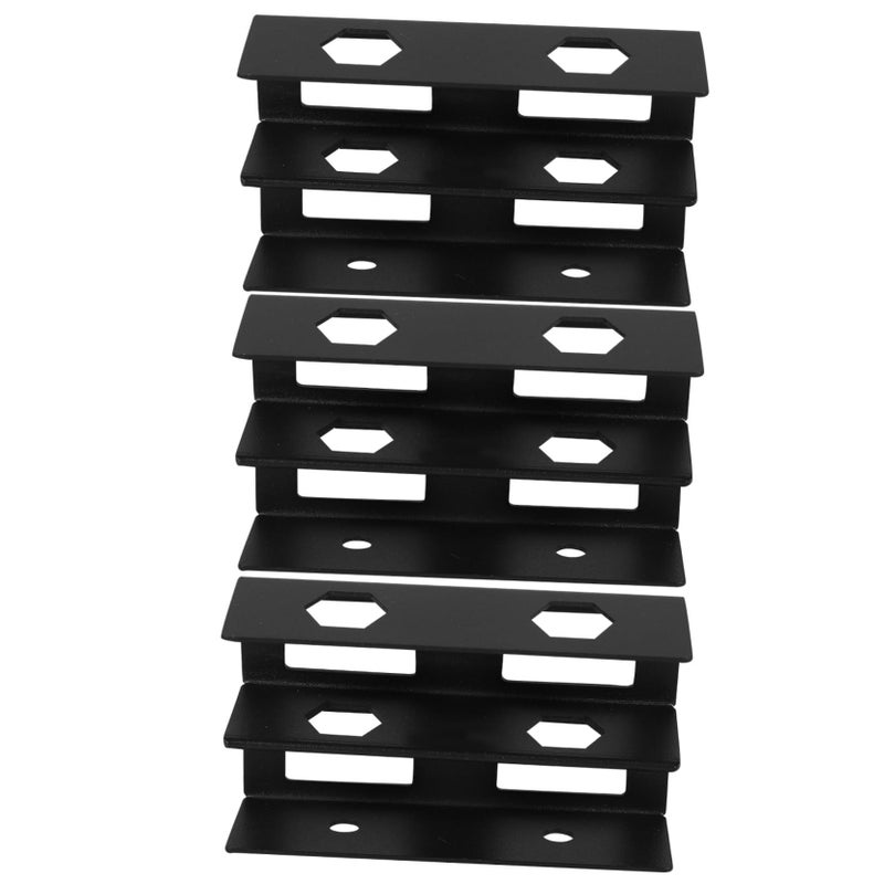 Double Layer Under Desk Mount Laptop Stand Metal Holder With Cable Box Black - Image 2
