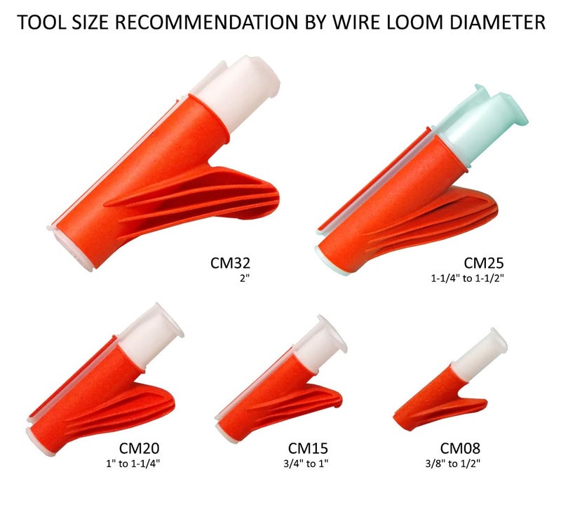 Electriduct Wire Loom Insertion Tool Set for 3/8" to 2" Conduit Sleeving Installation - Image 2