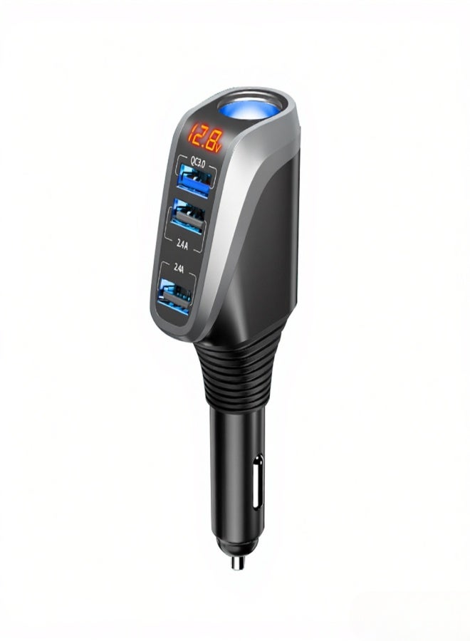 OZIO Car Charge Adapter Multifunctional Quick Charge Device with Voltage Display for 12-24V Car Truck SUV RV - Image 1