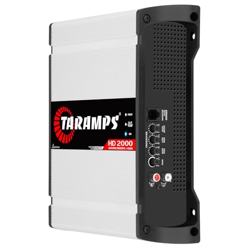 Taramp's تارامبس HD 2000 4 أوم 1 قناة 2000 واط RMS ماكس نظام صوتي كامل النطاق للسيارات، مضخم أحادي، مؤشر LED، مضخم فئة D، تقاطع، مضخم أبيض 2k - Image 3