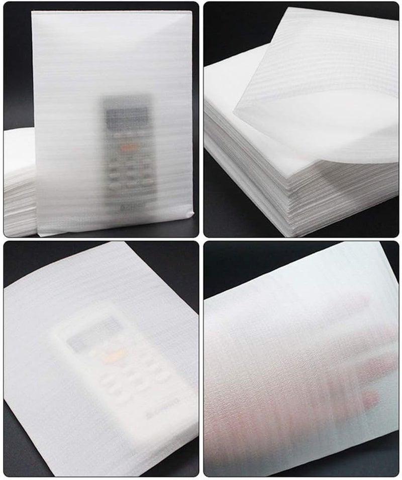 NaRaMax 100PCS 4 x 6 Inch Foam Pouches Foam Wrap Cushion Pouches Foam Wrap Sheets Packing Pouches Moving Supplies for Packing Storage or Shipping (White) - Image 3