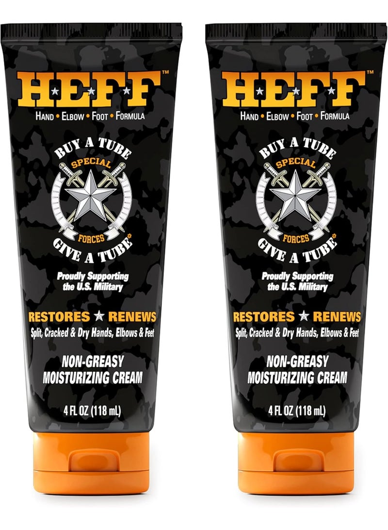 HEFF Hand Elbow Foot Formula Moisturizing Lotion, 4 oz., 2 Pack â€“ For Dry, Flaky Skin, Paraben-Free, Dry Skin Relief, black - Image 1