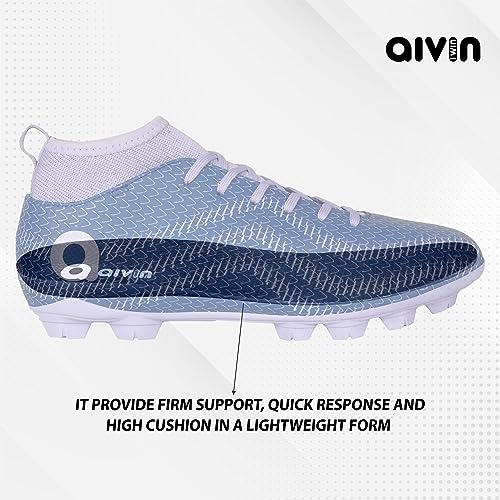 Aivin Pro Rattle Snake Football Stud, Lightweight Insole/Comfort and Grip Football Shoes for Men Blue - Image 5