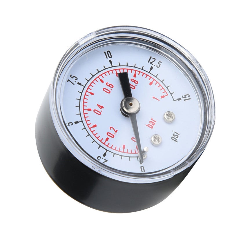 Mechanical Pressure Gauge 0-200psi 0-14bar Battery Free Double Scale - Transparent Dial Clear Readings Metal Case for Air Oil Water Pressure Measurement - Image 5