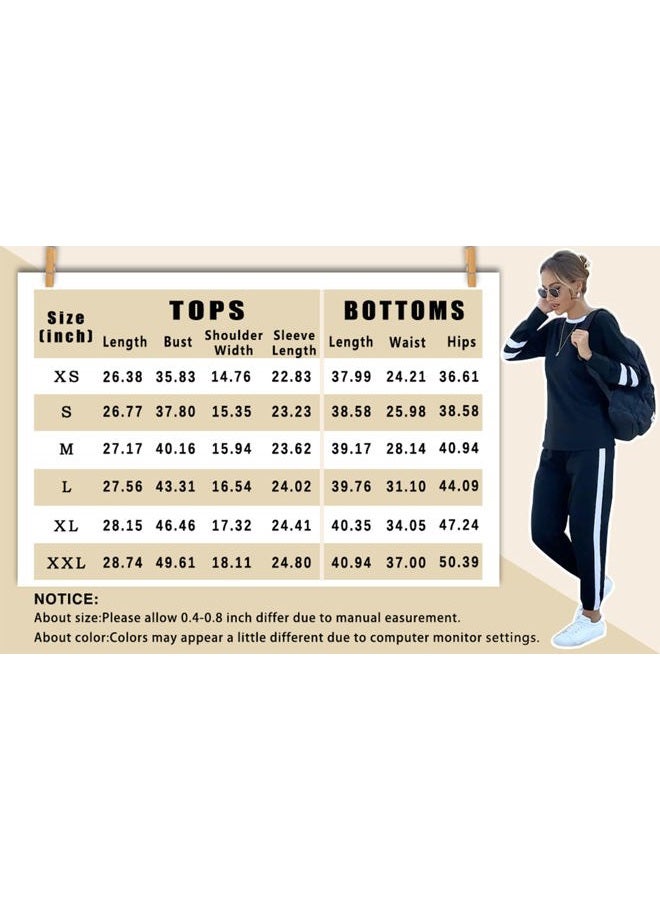 Aloodor Sweatsuit for Women 2 Piece Outfits for Womens Crewneck Sweatshirts Pullover, 2b-coffee, L - Image 5