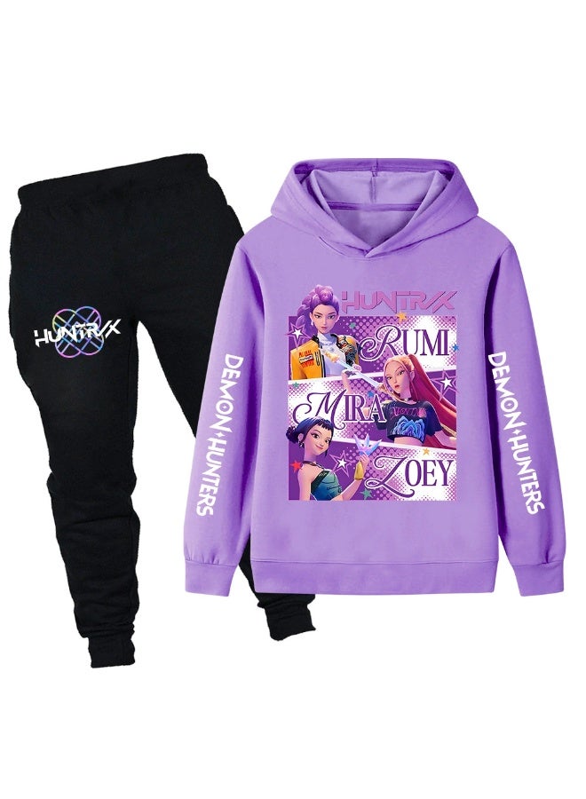 general K-POP: Demon Girl Group Children's Sweatshirt, Hoodie Set, Sweatshirt + Pants - Image 1