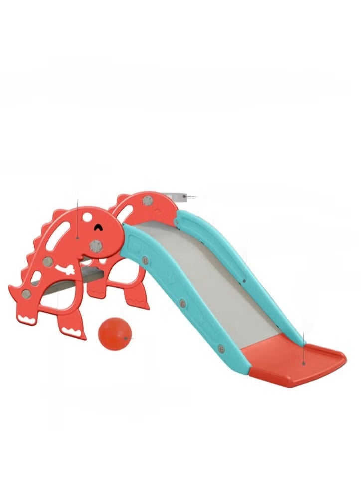 فول جوي زحليقه اطفال مع كرة سلة، زحليقه قابلة للطي للأطفال الصغار الأولاد والبنات المتسلقين، ألعاب داخلية وخارجية - Image 1