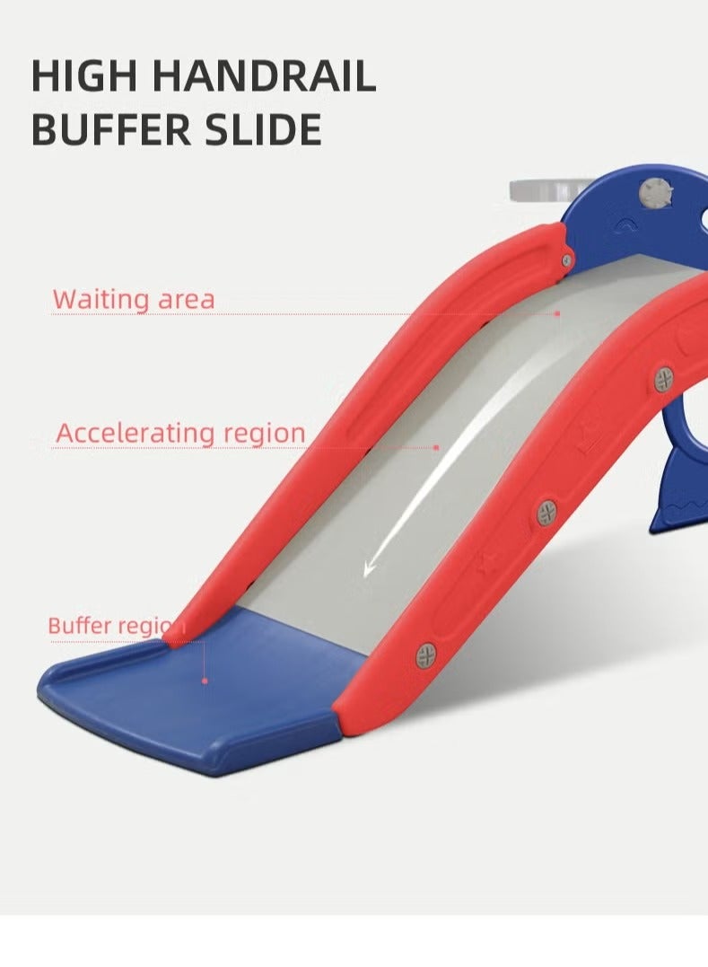 فول جوي زحليقه اطفال مع كرة سلة، زحليقه قابلة للطي للأطفال الصغار الأولاد والبنات المتسلقين، ألعاب داخلية وخارجية - Image 4