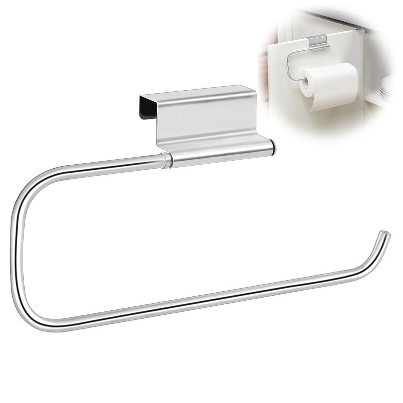 Yaocom 12.4 Inches Cabinet Door Paper Towel Holder Camper Under Sink Paper Towel Storage and Dispenser for Kitchen Bathroom Laundry Room(1 Pcs) - Image 1