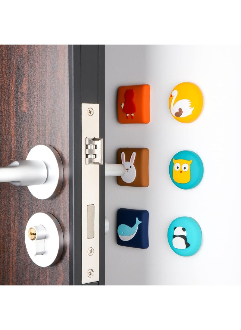 Mockery Mockery Silicone 6 PCS Door Bumper Wall Protector Self Adhesive Door Stopper Knob PadsSoft Reusable Rubber Wall Protectors Shield  - Image 3