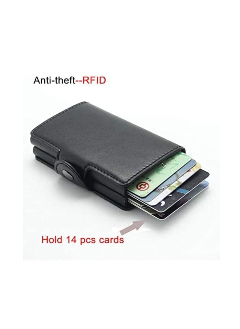 Cool Baby - Men and Women Double Aluminum Wallet Credit Card Holder with RFID Blocking Multifunction Purse - Image 1