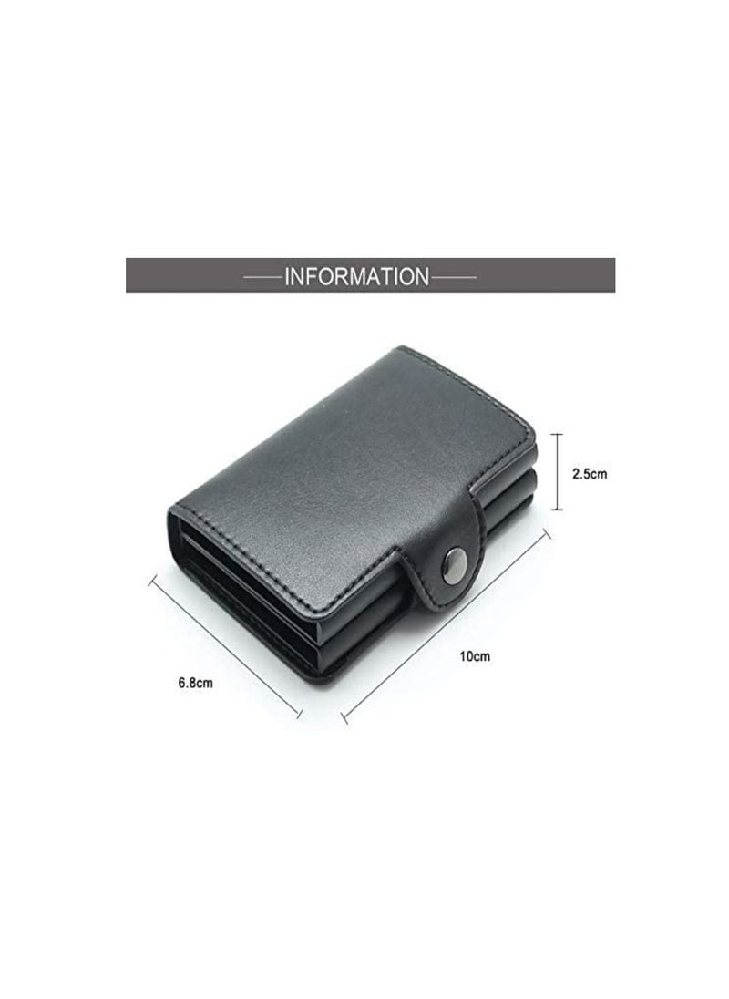 Cool Baby - Men and Women Double Aluminum Wallet Credit Card Holder with RFID Blocking Multifunction Purse - Image 1