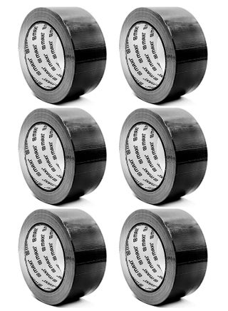 6-Piece Two Inch Wide Black Cloth Tape With 25 Yards Length - pzsku/ZA2C50DCADA9FD8D114DCZ/45/_/1696951258/5ec857d9-0ace-45ea-a3c2-8a804a48a4ac