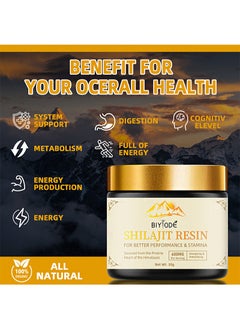 BIYODE 30g Shilajit Resin，Golden Resina De Shilajit  Natural Pura Orgánica Del Himalaya 600mg Per Serving，Contains 85+ Trace Minerals And Fulvic Acid For Energy And Immune Support  - Image 3