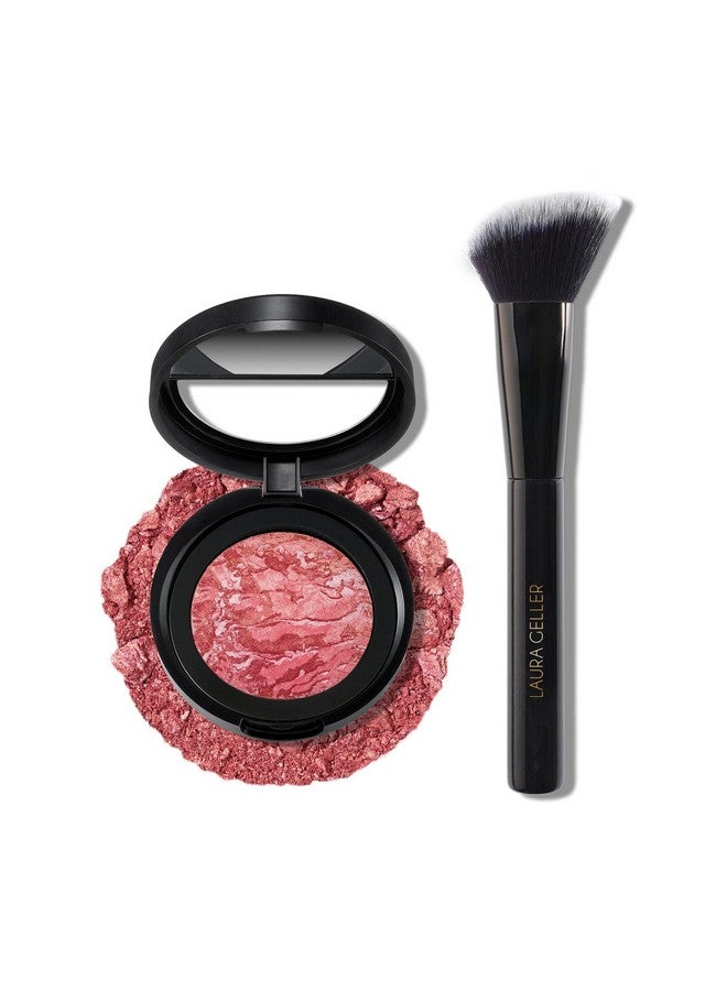 LAURA GELLER NEW YORK 47Mm Baked Blush N Brighten Marbleized Blush With Angled Blush Brush Tropic Hues - Image 1