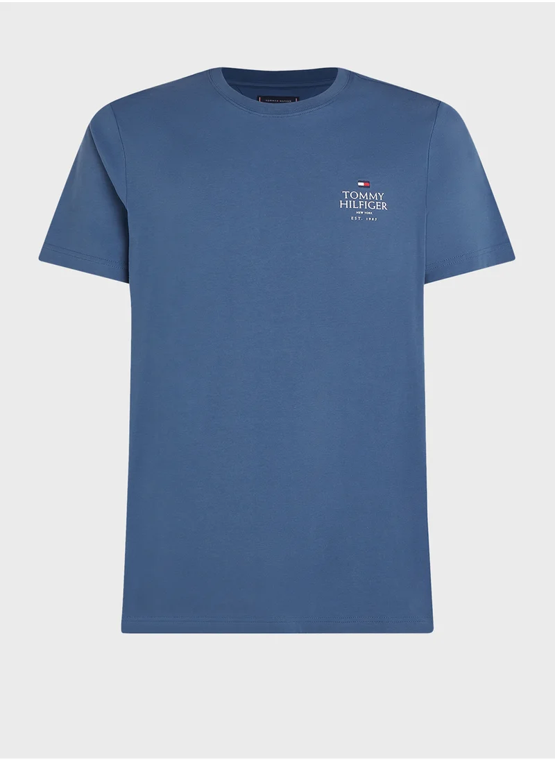 تومي هيلفيغر Logo Crew Neck T-Shirt