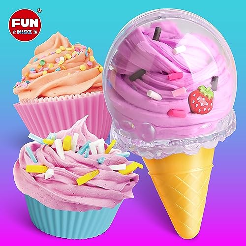 FUN KIDZ 3516 FL OZ Butter Slime 8 Packs FunKidz Soft Ice Cream Slime for Girls 68 Premade 1040 ML Slime Toys Birthday Gift Party Favors for Kids Age 612 - Image 5