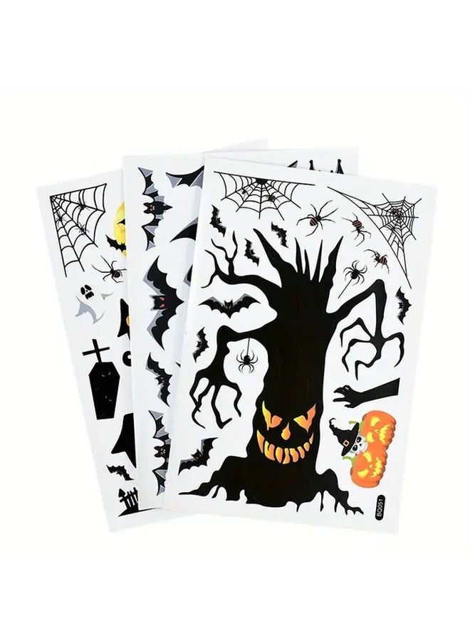 Halloween Bat Window Stickers Set Of 3 A01 Model For Home Haunted House Wall Decoration - Image 1