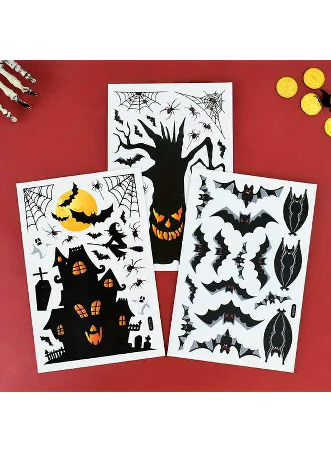 Halloween Bat Window Stickers Set Of 3 A01 Model For Home Haunted House Wall Decoration - Image 4