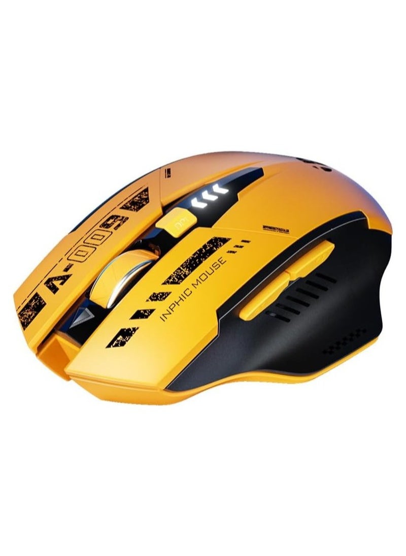 inphic A9 Wireless Mouse – Rechargeable, Silent Click, Ultra-Thin Ergonomic Design, 2.4G/ Bluetooth Dual Mode, Adjustable DPI, Portable Optical Mouse for Laptop, PC, Mac, Office & Travel  - Image 5