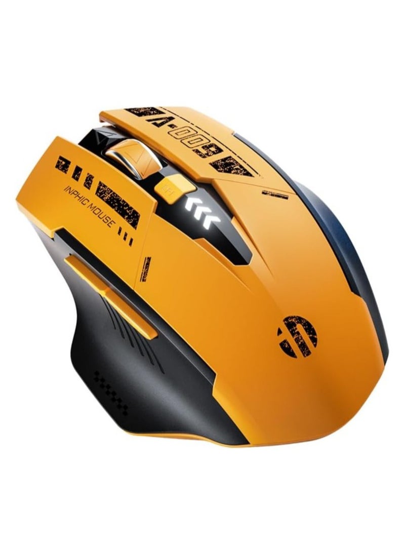 inphic A9 Wireless Mouse – Rechargeable, Silent Click, Ultra-Thin Ergonomic Design, 2.4G/ Bluetooth Dual Mode, Adjustable DPI, Portable Optical Mouse for Laptop, PC, Mac, Office & Travel  - Image 2