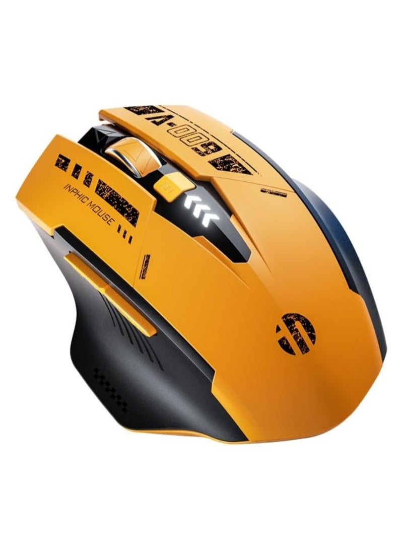 inphic A9 Wireless Mouse – Rechargeable, Silent Click, Ultra-Thin Ergonomic Design, 2.4G/ Bluetooth Dual Mode, Adjustable DPI, Portable Optical Mouse for Laptop, PC, Mac, Office & Travel - Image 3