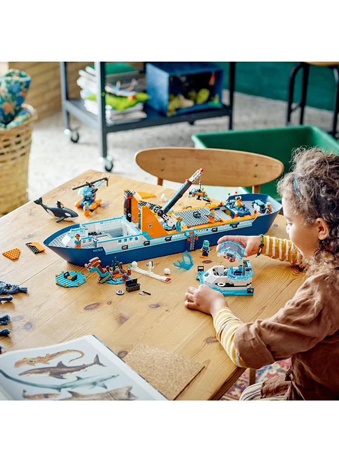 ليغو مجموعة بناء سفينة استكشاف القطب الشمالي 60368 من LEGO® City (815 قطعة)