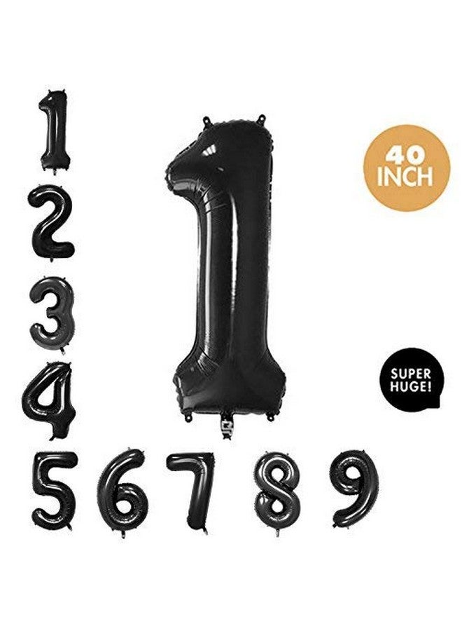 Balloonistics Black Number Nine Foil Balloon 40" Inch Balloon - Number 9 - Image 2
