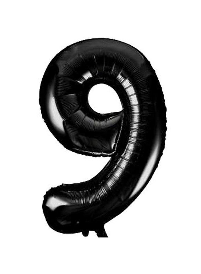 Balloonistics Black Number Nine Foil Balloon 40" Inch Balloon - Number 9 - Image 1