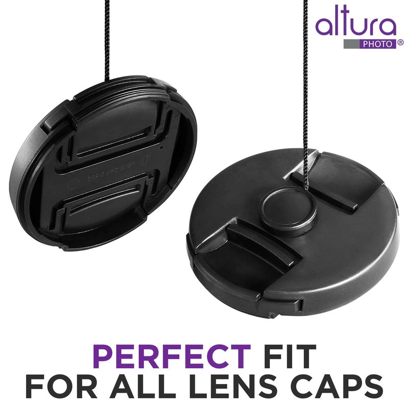 Altura Photo 5 Pcs Lens Cap Leash - Keeper Tether Holder for Canon Sony Nikon Sigma Tamron DSLR & Mirrorless Camera Lenses - Image 3