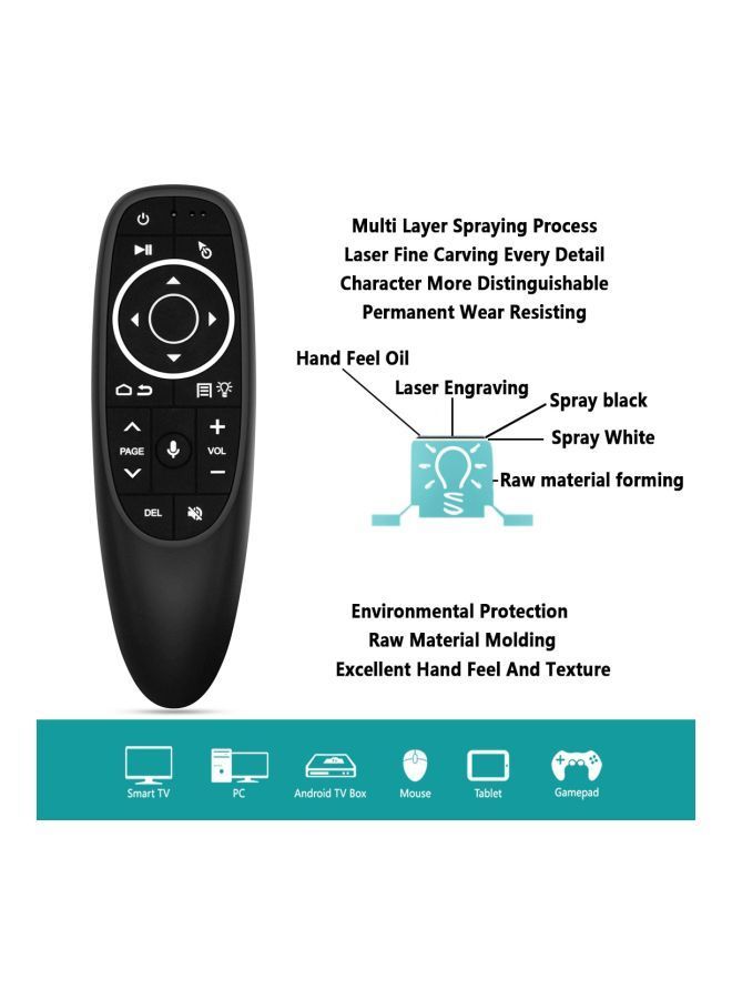 Beauenty Voice Control Wireless Remote Control For Android TV Box HK1 X96 Mini Black - Image 3