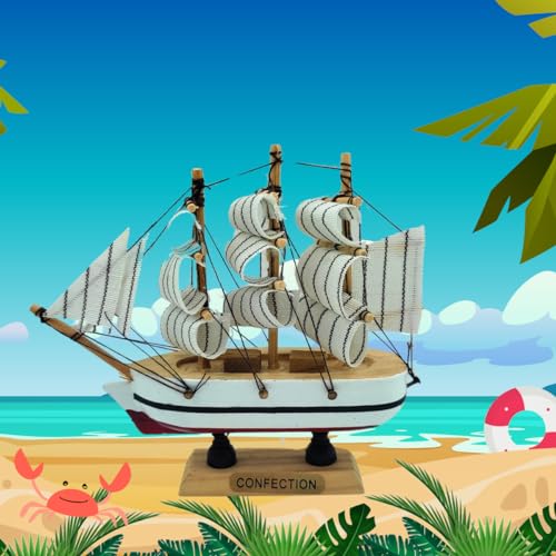 ANSHEZ Handicraft Wooden Antique Decorative Wooden Sailing Ship Showpiece (Small Size) for Office, Home, Decoration, Business Gifts | Boat Showpiece for Home Decore Multicolor (12 x11 CM) - Image 4