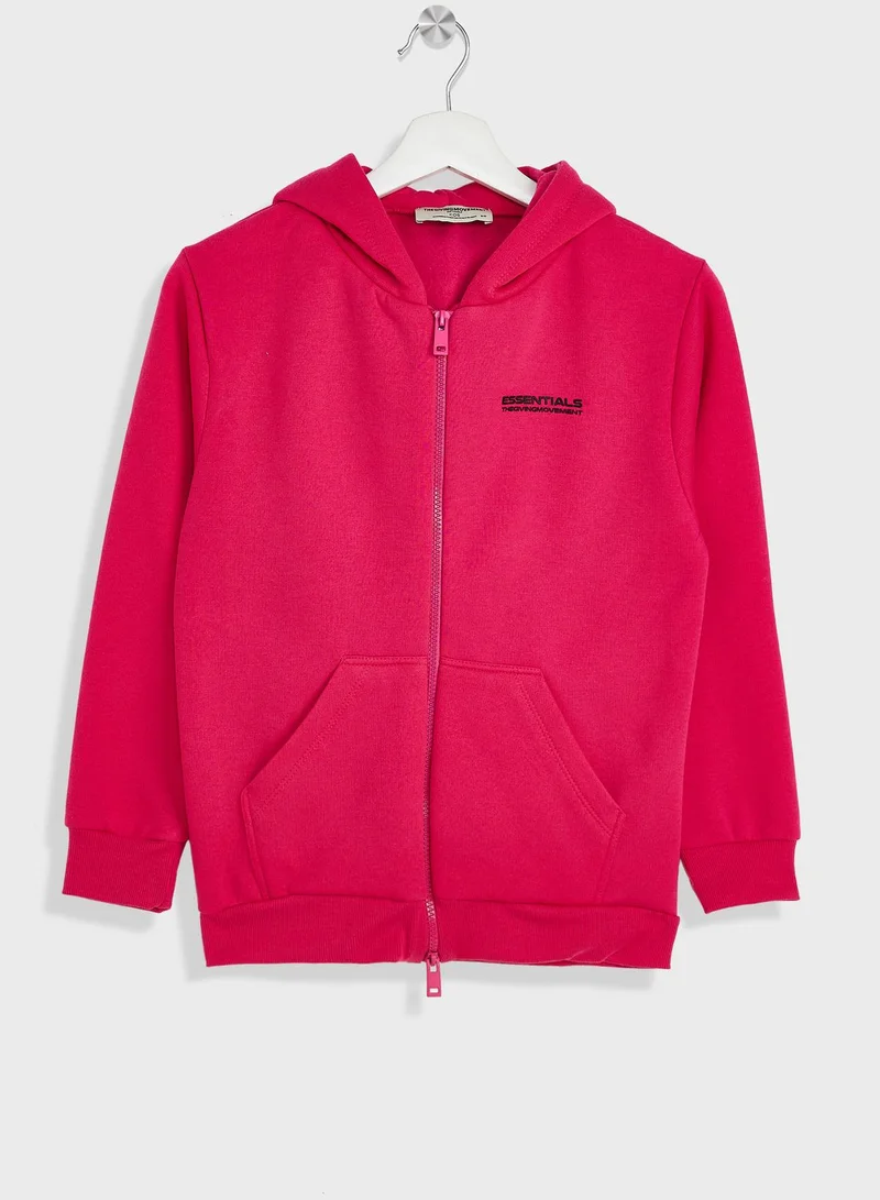 The Giving Movement Kids Lounge Regular Zip Hoodie