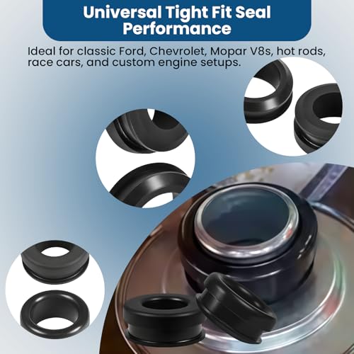 BANLIN 5339 Valve Cover Breather Grommet for All Valve Covers with 1-1/4 inch Filler-breather Holes, 2 Pack (0.75" & 1" I D) Oil & Heat Resistant PVC Cover Grommet for SBC BBC SBF Engines Vent Systems - Image 5