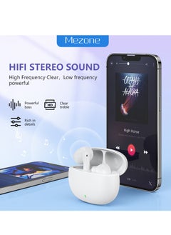 Mezone MEPODS True Wireless Bluetooth Earbuds with Touch Control, Powerful Bass, Bluetooth 5.3 Earphones, 5-6 Hours Playtime & Built-in Microphone, Mint  - Image 4