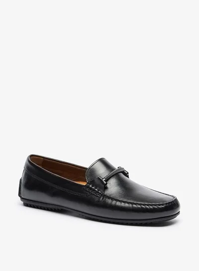 DUCHINI Men's Solid Slip-On Moccasins