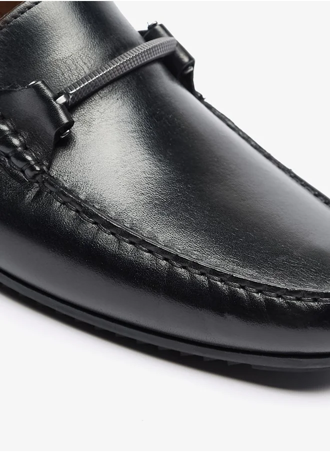 DUCHINI Men's Solid Slip-On Moccasins