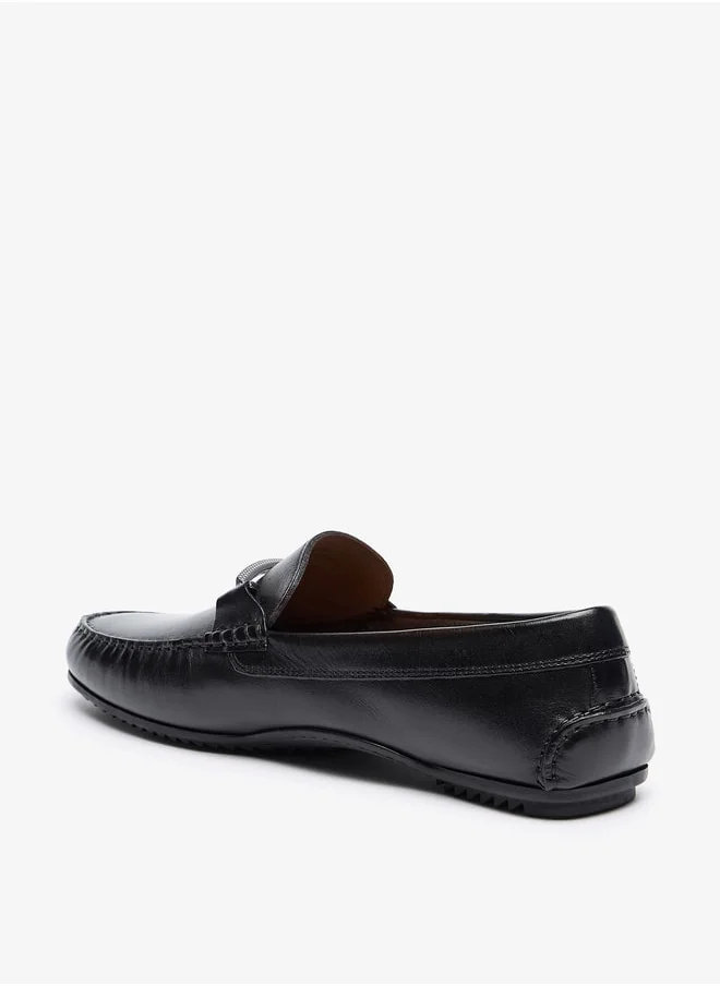 DUCHINI Men's Solid Slip-On Moccasins