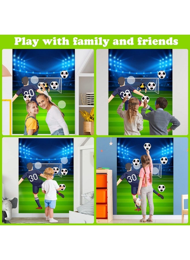 PLULON Soccer Party Games For Kids Pin The Soccer On The Goal Birthday Party Games Football Poster With Soccer Ball Stickers For Soccer Birthday Party Supplies Classroom Family Activities - Image 5