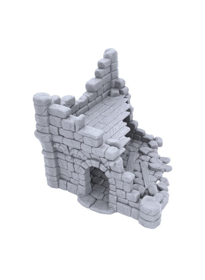 EnderToys Ruined Town House by Makers Anvil - Compatible with Dungeons and Dragons (DND, D&D), 28mm Miniature Wargaming, Tabletop RPGs, Wargame Scenery - Image 1