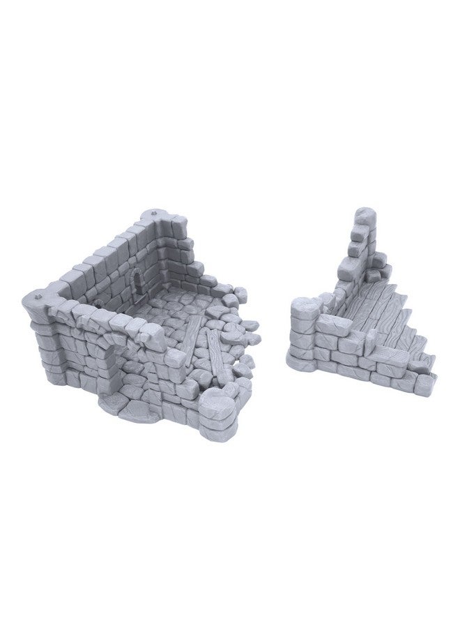 EnderToys Ruined Town House by Makers Anvil - Compatible with Dungeons and Dragons (DND, D&D), 28mm Miniature Wargaming, Tabletop RPGs, Wargame Scenery - Image 3