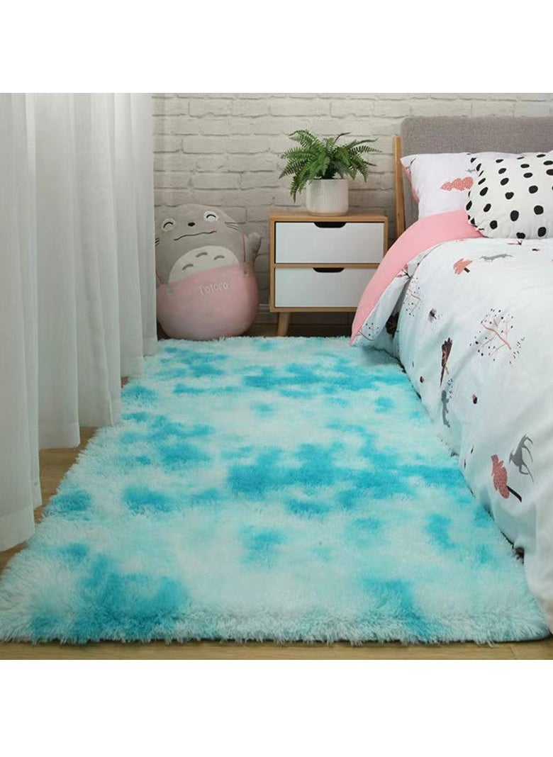Mei Lifestyle - Modern Wool Fluffy Floor Mat Carpet with Anti slip High Pile Bottom with Upgraded Foam (Size 120×160CM) - Image 1