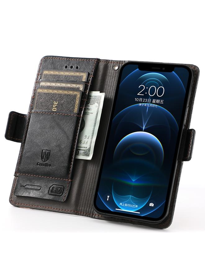 Zaboon Case For iPhone 11 Pro Max CaseNeo Business Splicing Dual Magnetic Buckle Horizontal Flip PU Leather Case with Holder & Card Slots & Wallet - Image 4