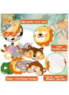 FRUITFUL PARTY Felt Jungle Animal Masks for Kids, 16 Pcs Animal Party Masks Set - Jungle Animal Felt Masks, Jungle Safari Party Mask & Safari Animal Face Masks, for Jungle Animal Party Decorations Supplies  - Image 5